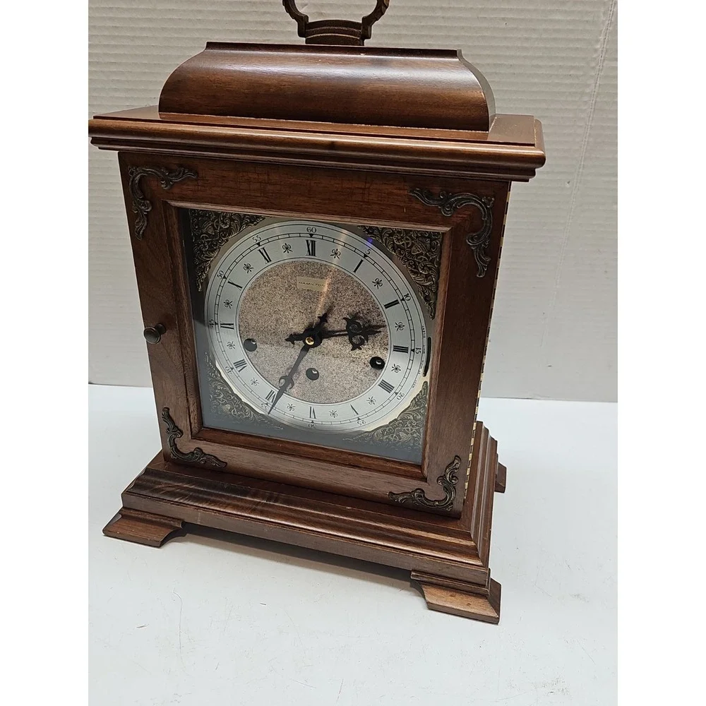 Hamilton Franz Hermle 1050-020 Wooden Bracket Mantel Clock 16